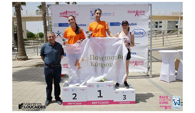 Το Πανεπιστήμιο Κύπρου στην κορυφή του Race for the Cure 2025 Το Πανεπιστήμιο Κύπρου στην κορυφή του Race for the Cure 2025