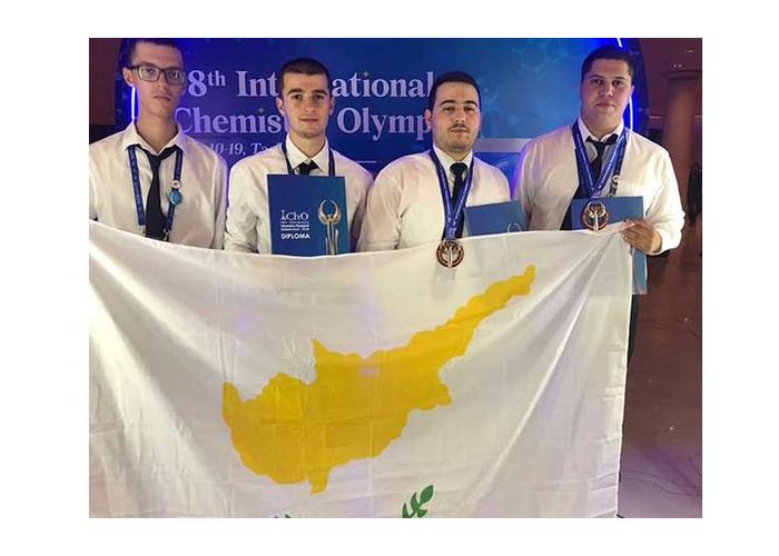 Δύο χάλκινα μετάλλια και ένας έπαινος για την Κύπρο στην 58η Διεθνή Ολυμπιάδα Χημείας