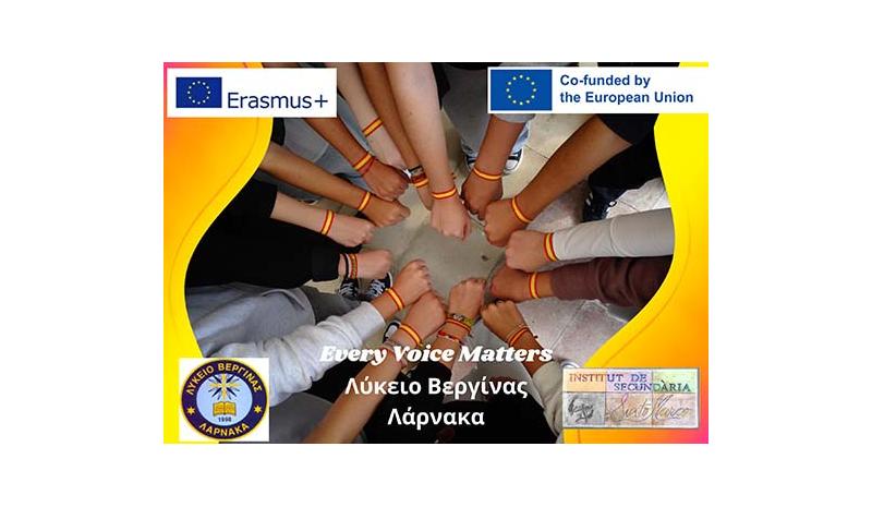 Το Λύκειο Βεργίνας Λάρνακας στο Erasmus / Every Voice Matters