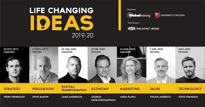 Παν. Λευκωσίας: Η σειρά ομιλιών Life Changing Ideas κάνει πρεμιέρα στη Λεμεσό με τον Freek Vermeulen