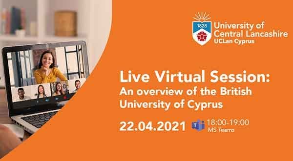 Γνωρίστε το Βρετανικό Πανεπιστήμιο της Κύπρου μέσα από ζωντανή διαδικτυακή ενημέρωση