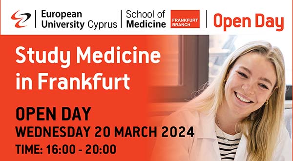 Open Day Ιατρικής Σχολής Ευρωπαϊκού Πανεπιστημίου Κύπρου στην Φρανκφούρτη