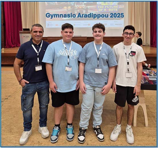 Πρωτιά για το Γυμνάσιο Αραδίππου στην Παγκύπρια Ολυμπιάδα Ρομποτικής WRO 2025 Image