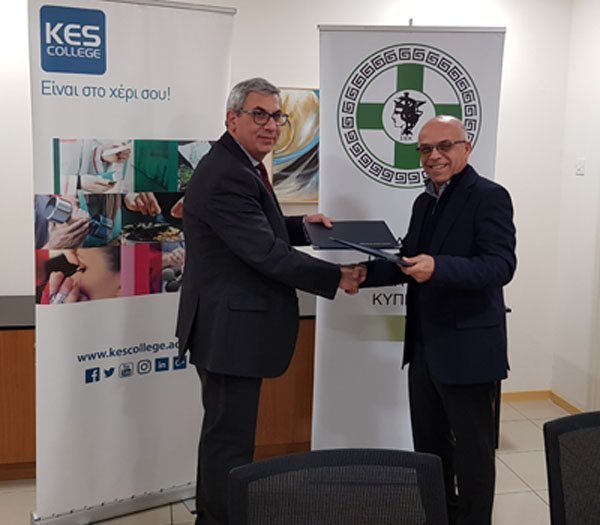 Μνημόνιο Συνεργασίας μεταξύ KES College και Σωματείου Ιατρικών Επισκεπτών Κύπρου