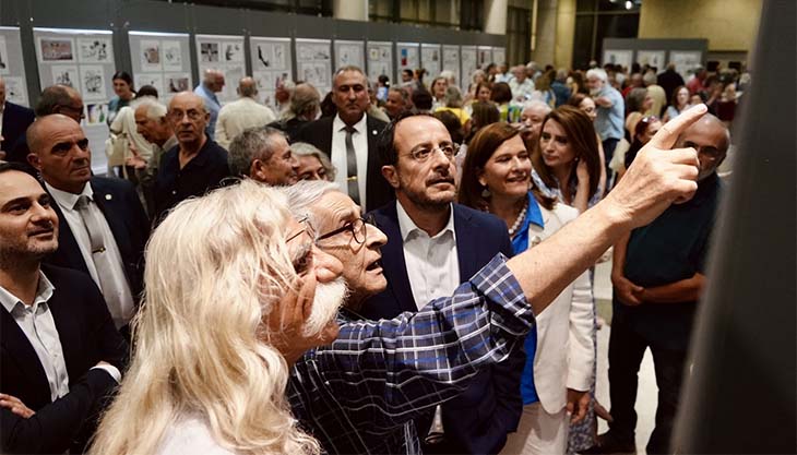 O ΠτΔ τέλεσε τα εγκαίνια της Έκθεσης Γελοιογραφίας και Σκίτσου «Πενήντα Χρόνια Κατοχή, 1974-2024»