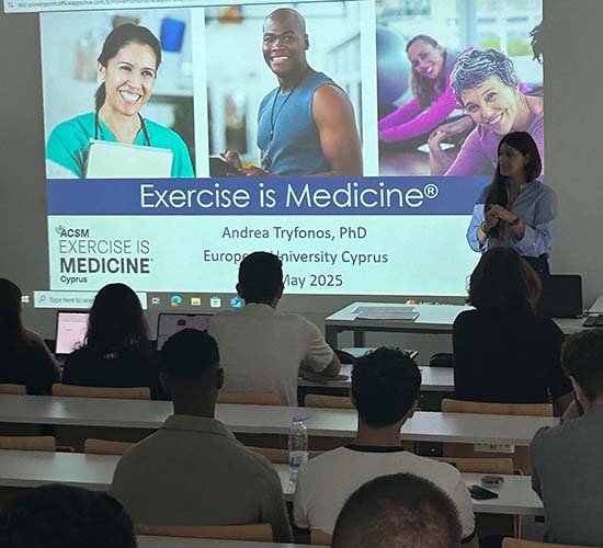 Exerciseis Medicine On Campus, στο Ευρωπαϊκό Πανεπιστήμιο Κύπρου