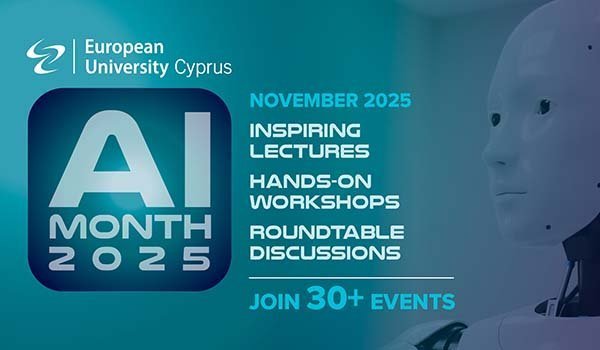 AI Month 2025: Διαλέξεις, Εργαστήρια και Συζητήσεις για την Τεχνητή Νοημοσύνη στο Ευρωπαϊκό Πανεπιστήμιο Image