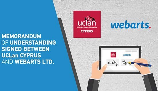 Πανεπιστήμιο UCLan Cyprus: Μνημόνιο Συναντίληψης με την εταιρεία Webarts Ltd
