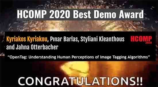 Best Demo Award για ερευνητική ομάδα του ΑΠΚΥ, του CyCAT και του RISE