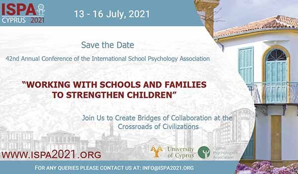 ISPA 2021: Διεθνές Συνέδριο Σχολικής Ψυχολογίας, πρώτη φορά στην Κύπρο