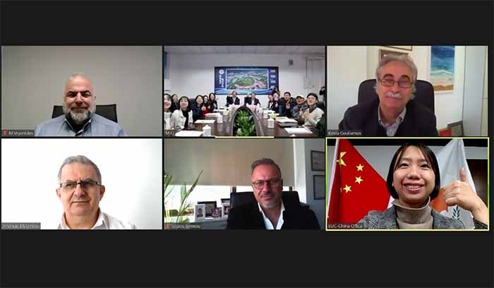 Διαδικτυακή Συνάντηση από το Ευρωπαϊκό Πανεπιστήμιο και το Πανεπιστήμιο Minjiang της Κίνας