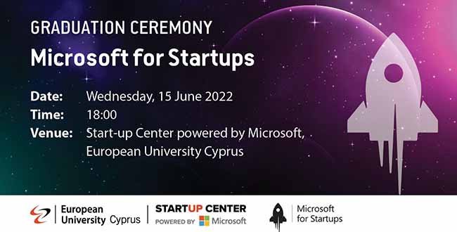 Τελετή αποφοίτησης του προγράμματος Microsoft for Start-ups Cyprus στις 15 Ιουνίου