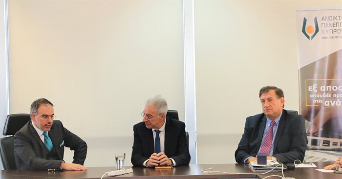 Συνάντηση της ηγεσίας του Ανοικτού Πανεπιστημίου Κύπρου με τον Προδρόμου