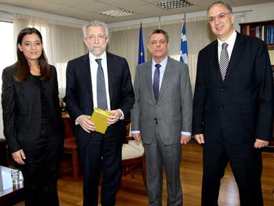 Συνάντηση Καδή με τον υφυπουργό Αθλητισμού της Ελλάδος, Σταύρο Κοντονή