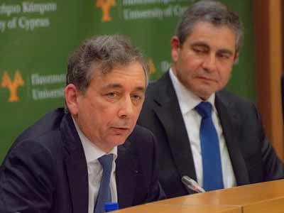Eπίσκεψη του Πρύτανη του Πανεπιστημίου της Σορβόννης στο Πανεπιστήμιο Κύπρου