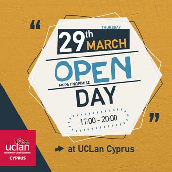 Πανεπιστήμιο UCLan Cyprus: Μέρα Γνωριμίας με μειωμένα δίδακτρα σπουδών για τον Οκτώβριο 2018