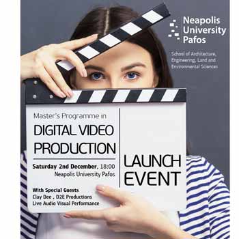 Πανεπιστήμιο Νεάπολις: Έναρξη Μεταπτυχιακού Προγράμματος: Ψηφιακή Κινηματογραφική Παραγωγή