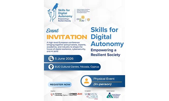 Έναρξη εγγραφών για το ευρωπαϊκό συνέδριο «Skills for Digital Autonomy: Empowering a Resilient Society» Image